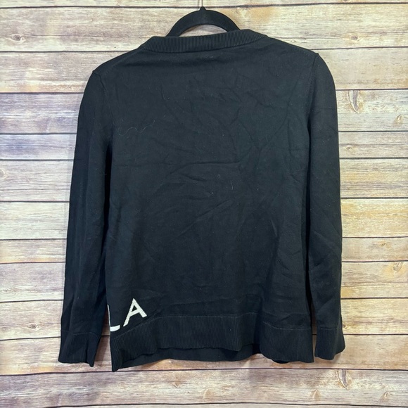 Kate Spade ♠️ Broome Street Ooh La La Black Sweater Size Small - Picture 6 of 6